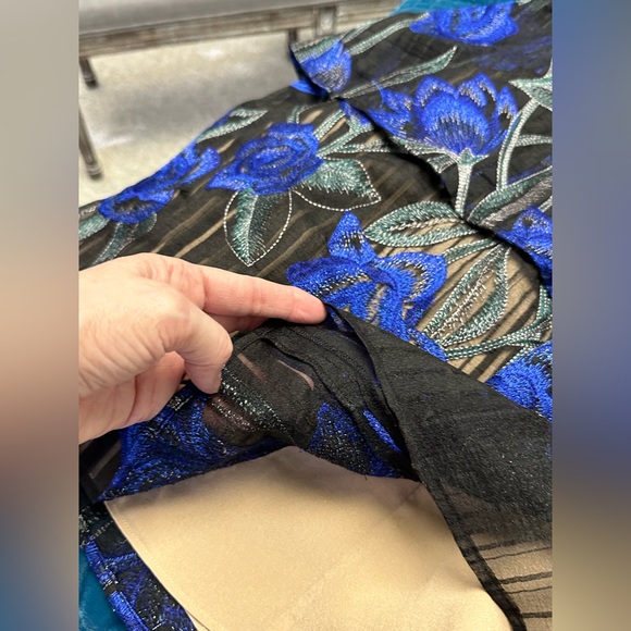 Marchesa Notte Cold Shoulder Cocktail Party Dress SZ 8 - Picture 4 of 7